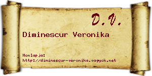 Diminescur Veronika névjegykártya