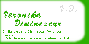 veronika diminescur business card